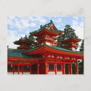 Carte Postale shrine rouge japon