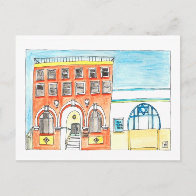 Carte Postale Shul sur la plage (Devant)