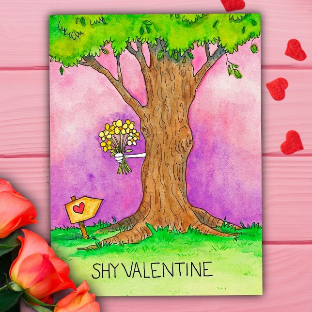 Carte postale Shy Valentine par Nicole Janes (Créateur téléchargé)