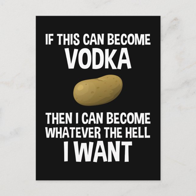 Carte Postale Si Cela Peut Devenir De La Vodka (Devant)