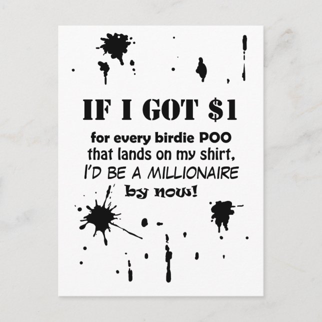 Carte Postale Si j'ai 1 $ (Devant)