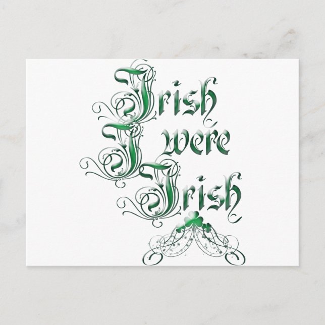 Carte Postale Si j'étais Irlandais (Devant)