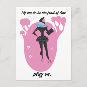 Carte Postale Si la musique est la nourriture de l'amour jouer s