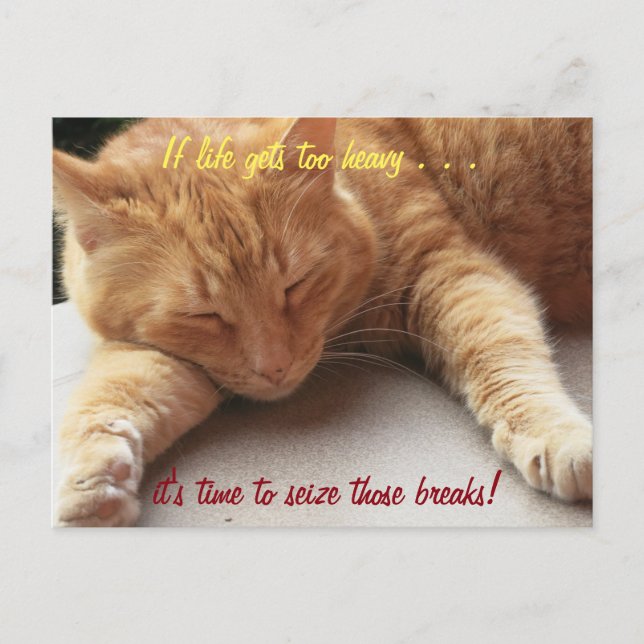 Carte Postale Si la vie devient trop lourde Citation Inspiration (Devant)