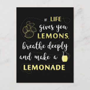 Carte Postale Si la vie vous donne citrons Drôle Citation Postca