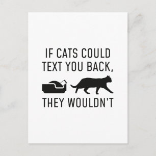 Carte Postale Si les chats pouvaient envoyer un texte