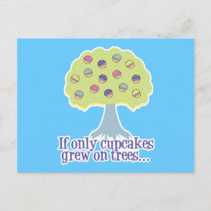 Carte Postale Si seulement des Cupcakes sur les Arbres
