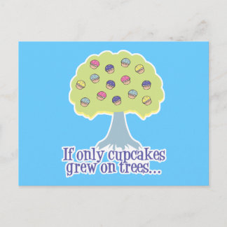 Carte Postale Si seulement des Cupcakes sur les Arbres