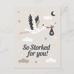 Carte Postale Si Stocké Pour Vous Drôle Grossesse Oiseau