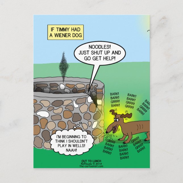 Carte Postale Si Timmy avait un chien plus Wiener (Devant)