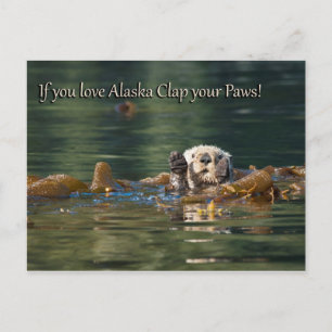 Carte Postale Si Vous Aimez L'Alaska Appuyez Sur Vos Paws