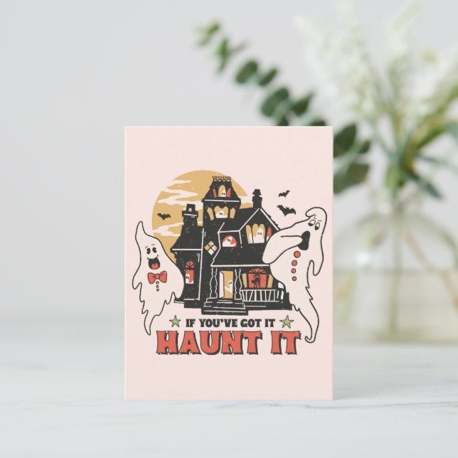 Carte Postale Si vous l'avez, Haunt It -Ghouls and Scary House (Debout devant)