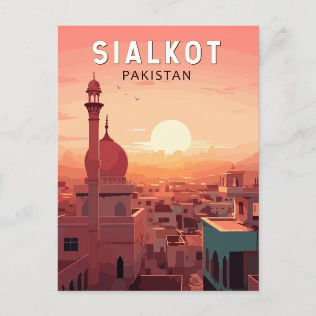 Carte Postale Sialkot Pakistan Travel Art Vintage (Devant)