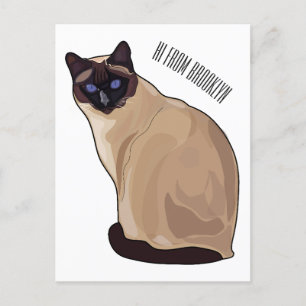 Carte Postale Siamese cat cartoon