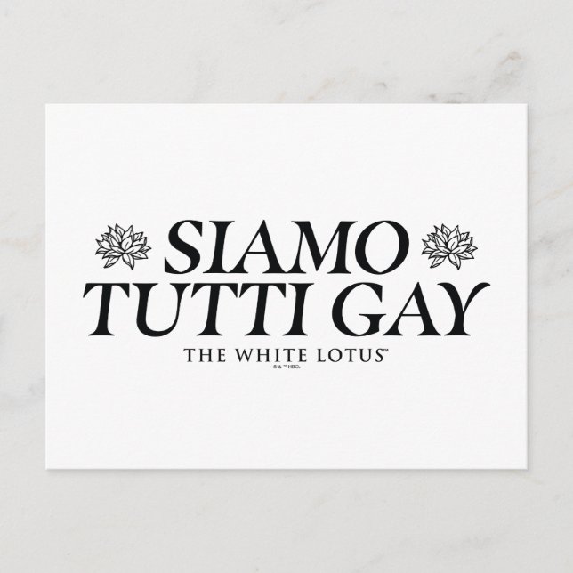 Carte Postale Siamo Tutti Gay - Le Lotus Blanc (Devant)