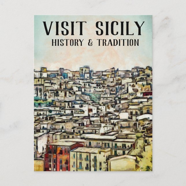 Carte Postale Sicile - HISTOIRE & TRADITION (Devant)