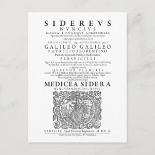Carte postale Sidereus Nuncius