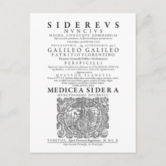 Carte postale Sidereus Nuncius