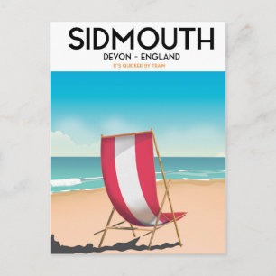 Carte Postale Sidmouth, Devon, affiche de voyage vintage