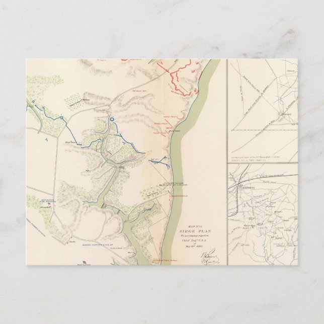 Carte Postale Siège de Yorktown (Devant)