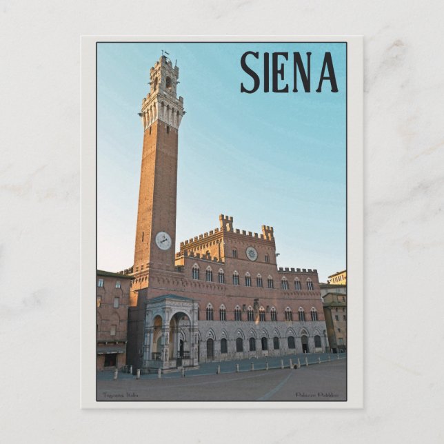 Carte Postale Sienne - Palazzo Pubblico Matin (Devant)