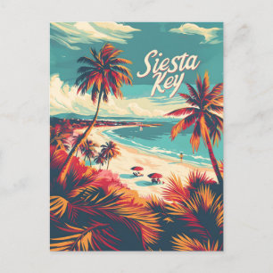 Carte Postale Siesta Key Beach Vintage