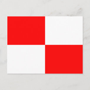 Carte Postale Signal Alphabet Nautique Signal U