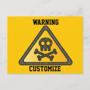 Carte Postale Signal d'avertissement amusantThunder_Cove