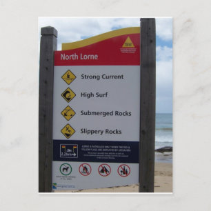 Carte Postale Signal d'avertissement de plage