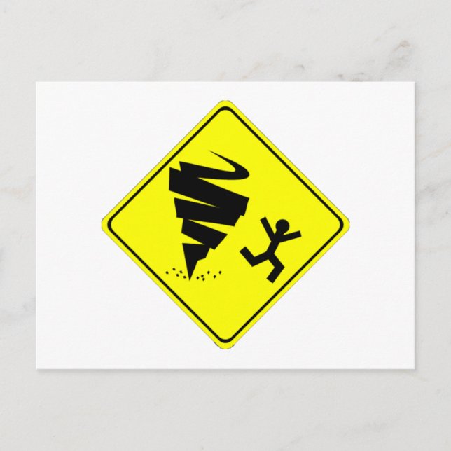 Carte Postale Signal d'avertissement de tornade (Devant)