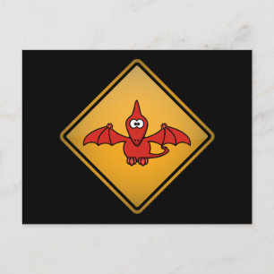 Carte Postale Signal d'avertissement pour les Ptérodactyles de d