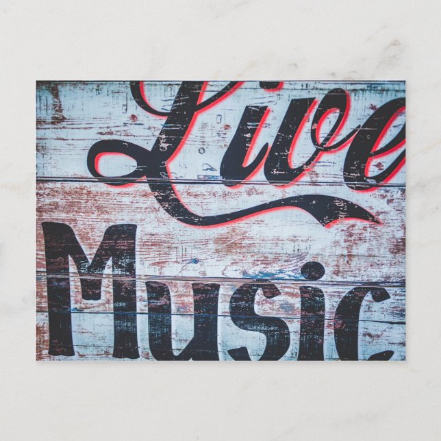 Carte Postale Signal musical Live (Devant)