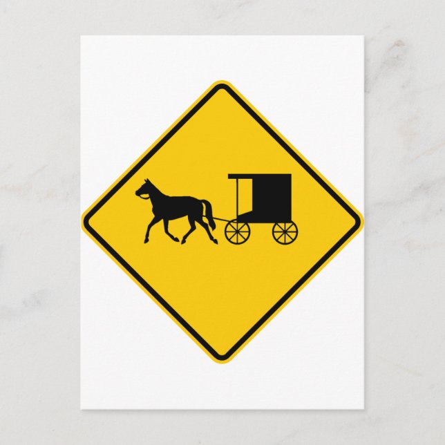 Carte Postale Signal routier de la route à cheval (Devant)