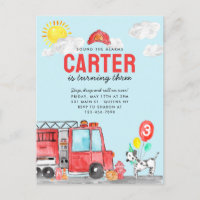 Signaler l'alarme Camion pompier Anniversaire