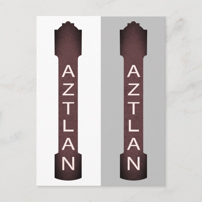 Carte Postale signalisation du théâtre aztlan (Devant)