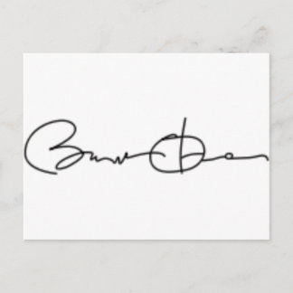 Carte Postale Signature Barack Obama