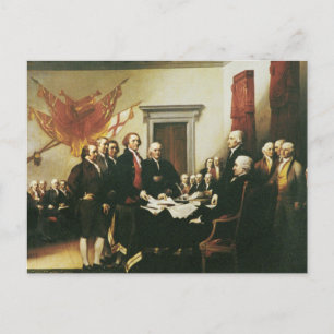 CARTE POSTALE SIGNATURE DE LA DÉCLARATION D'INDÉPENDANCE