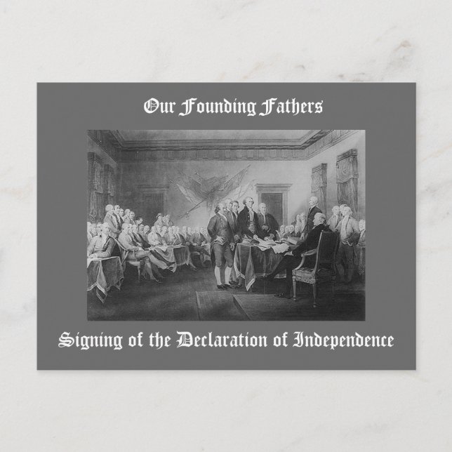 Carte Postale Signature de la Déclaration d'indépendance (Devant)