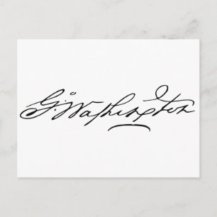 Carte Postale Signature George Washington