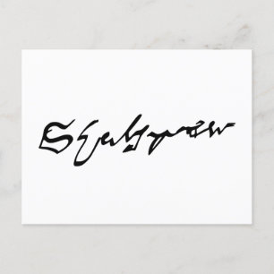 Carte Postale Signature William Shakespeare