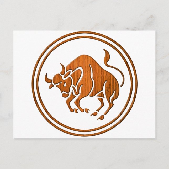 Carte Postale SIGNE D'Astrologie Taurus Zodiac Bull (Devant)