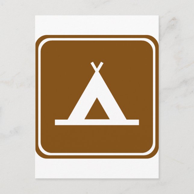 Carte Postale SIGNE D'AUTOROUTE DU Camping (Devant)