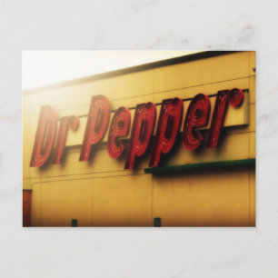 Carte Postale Signe de Dr. Pepper