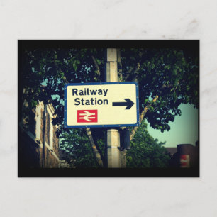 CARTE POSTALE SIGNE DE LA GARE