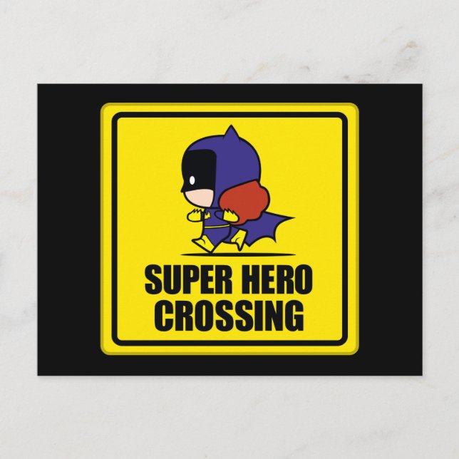 Carte Postale SIGNE DE PASSAGE DU Super Héros Chibi Batwoman (Devant)