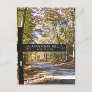 Carte Postale signe de sentier appalachien chute de pennsylvanie