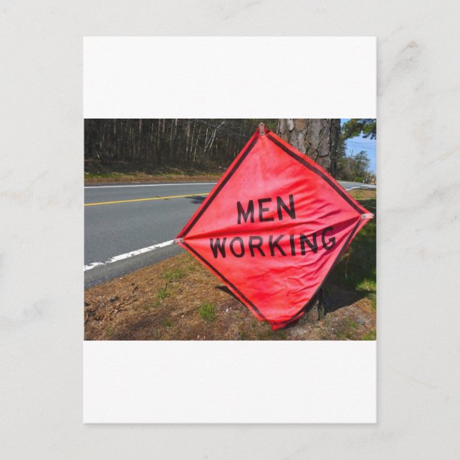 CARTE POSTALE SIGNE DE TRAVAIL DES HOMMES (Devant)