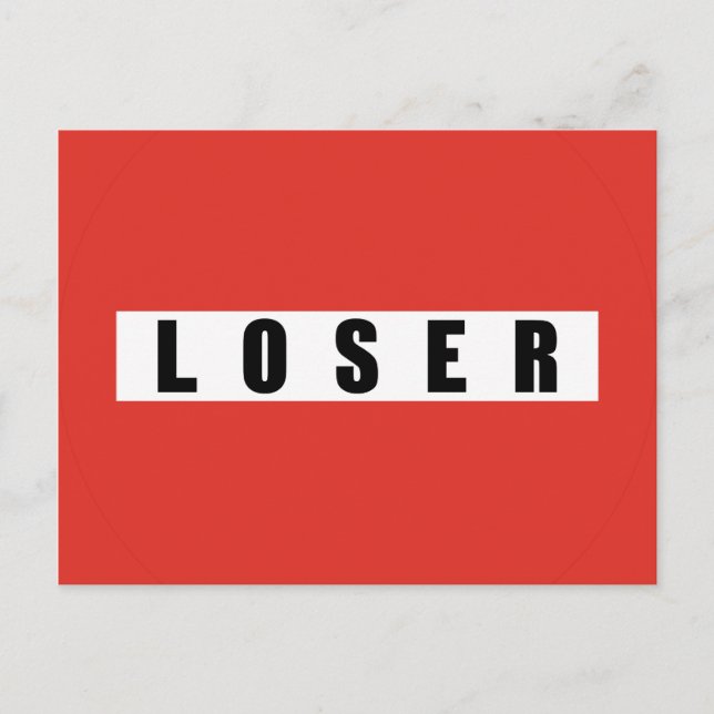 CARTE POSTALE SIGNE D'INTERDICTION LOSER (Devant)