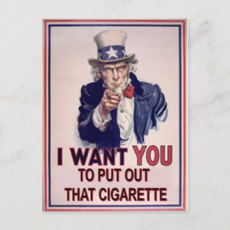Carte Postale signe drôle non fumant