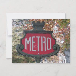 Carte Postale Signe du métro de Paris à Franklin D. Roosevelt